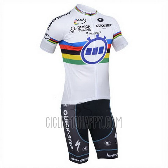 UCI Mondo Campione Lider Quick StepCycling Jersey Bib Short 2013 Men Short Sleeve 
